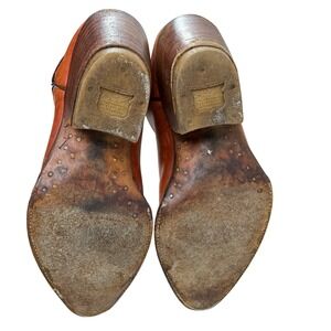 Rudel Buckaroo‎ Western Cowboy Boots Men 9 Pull Holes 2 tone Leather Pointed Toe